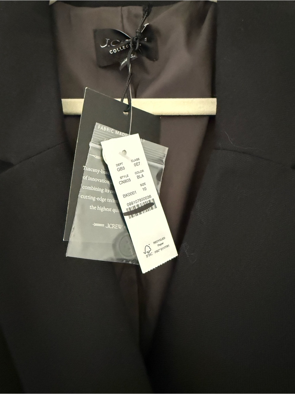 NWT J. Crew Collection Wrap blazer in wool blend in Size 10 - Picture 8 of 10